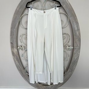 pants with pleated skirt